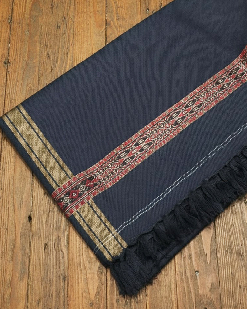 Navy Blue Traditional Shawl