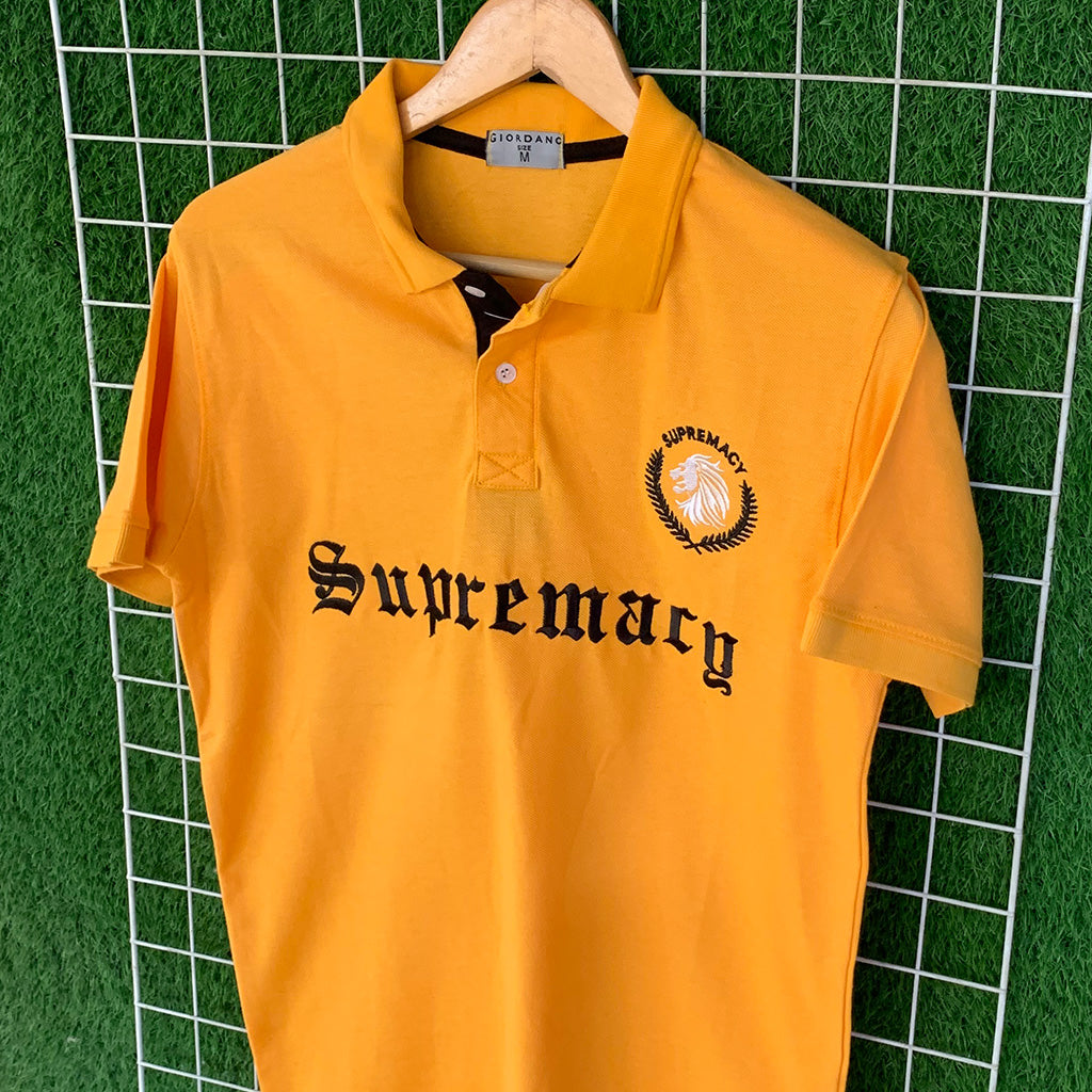 Orange Supremacy Embroidered Polo Shirt