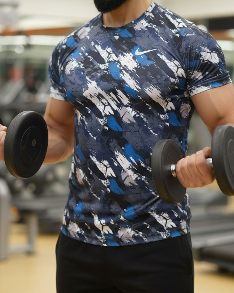 Trauma Tri-Color Printed Dry Fit T-Shirt