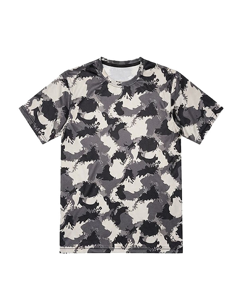 Dusty Camouflage Printed Dry Fit T-Shirt