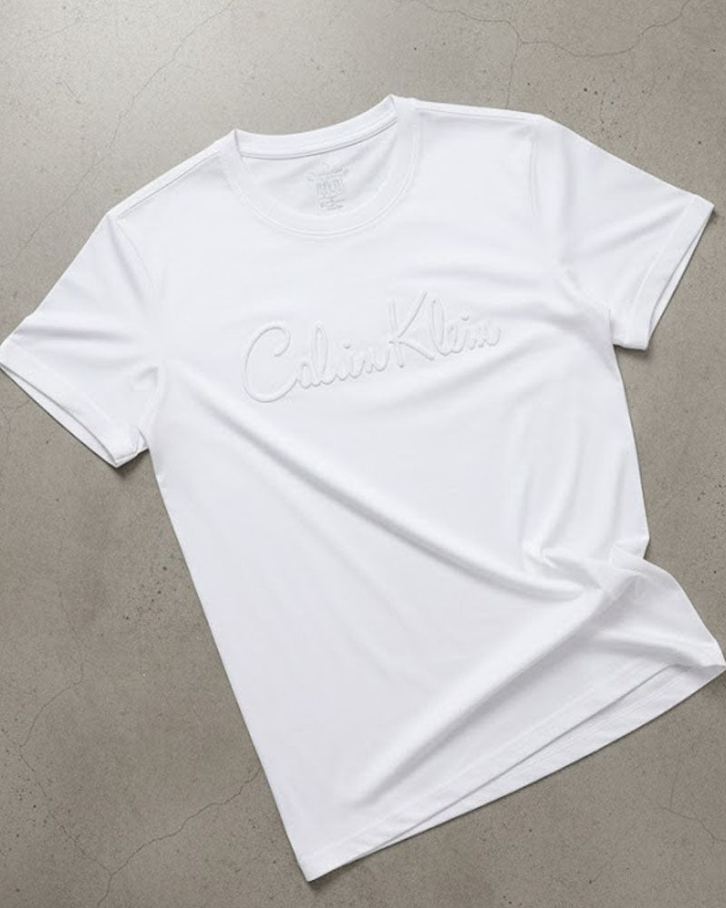 Embossed White T-Shirt