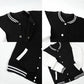 Unisex Baseball Jacket Black & White