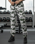 Cream & Green Camo 6 Pockets Cargo Pant