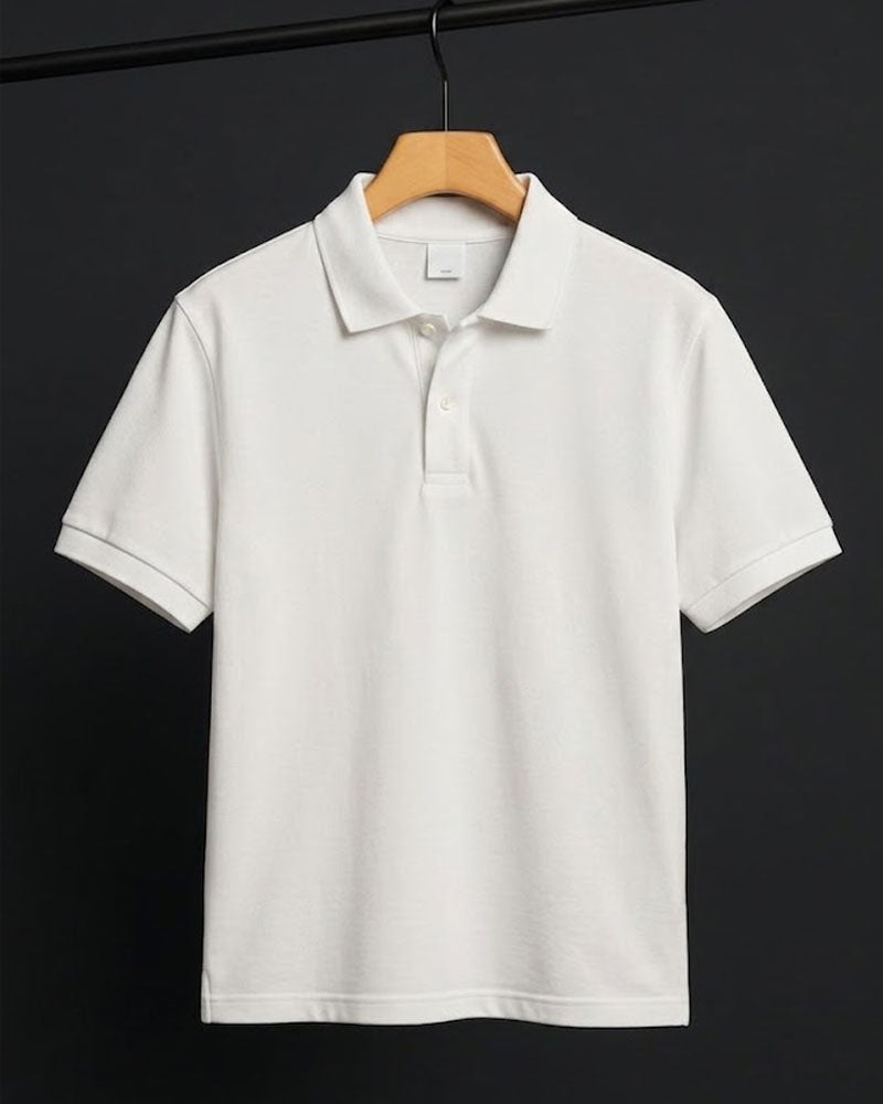 White Basic Polo Shirt