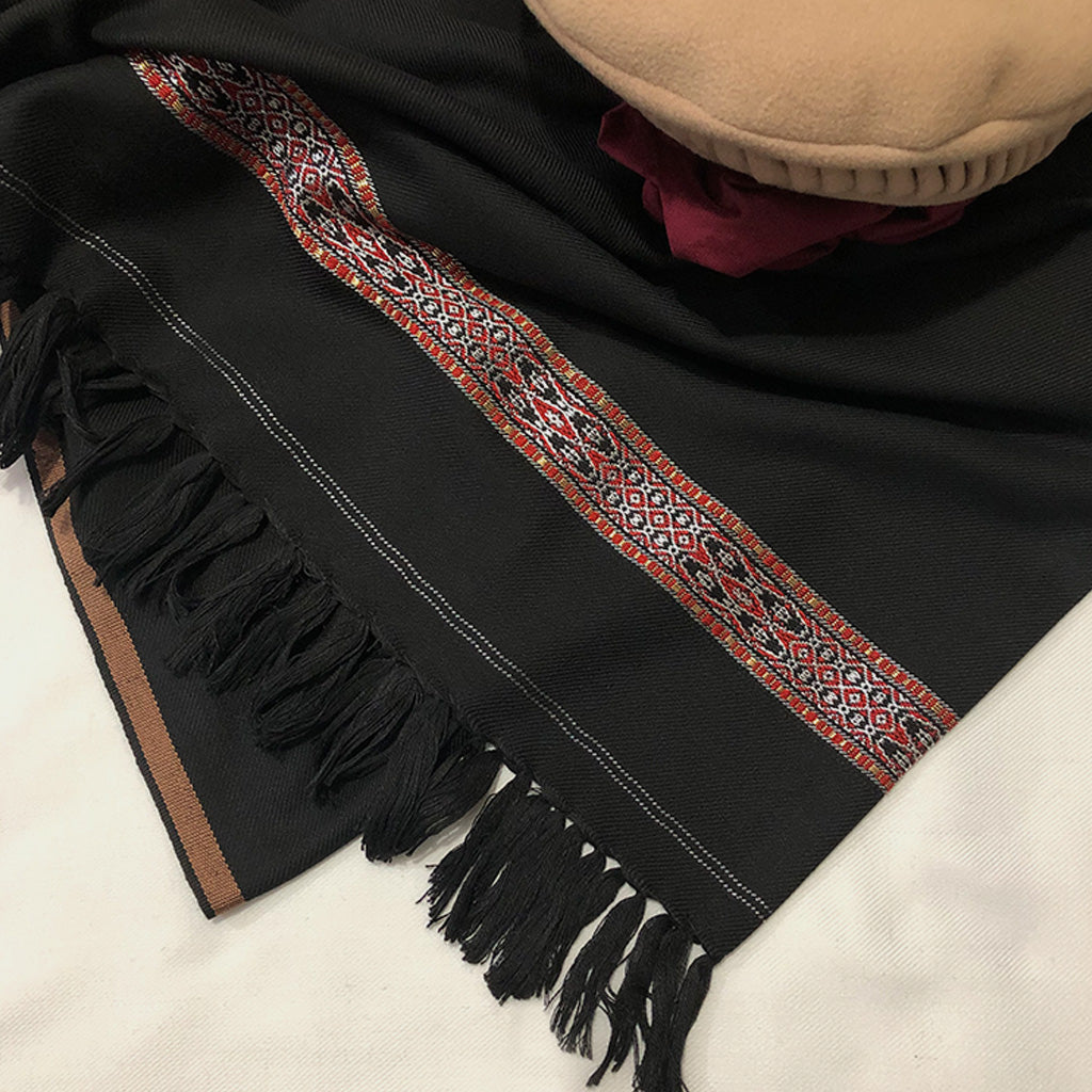 Black Traditional Shawl