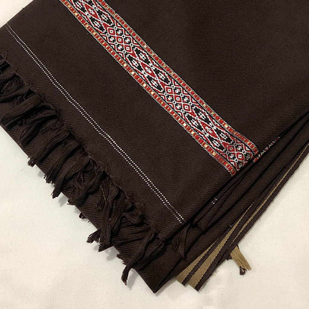 Dark Brown Traditional Shawl