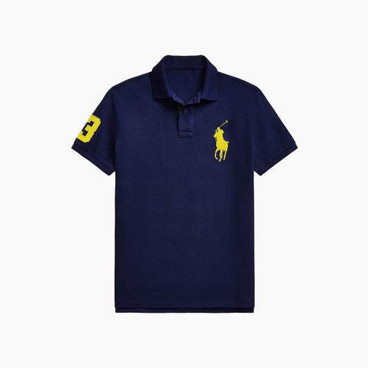 Embroidered Navy Blue Polo Shirt