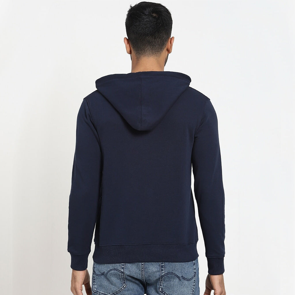 Navy Blue Plain Hoodie